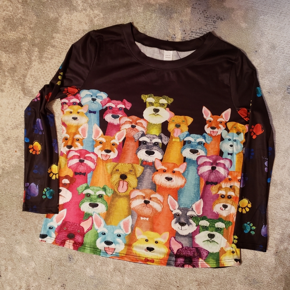 Colourful Terrier Dog Breeds Women's Top XL